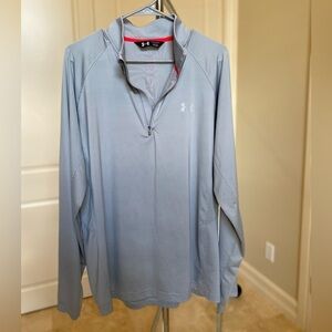 Under Armour Men's Long Sleeve Zip gray shirt large